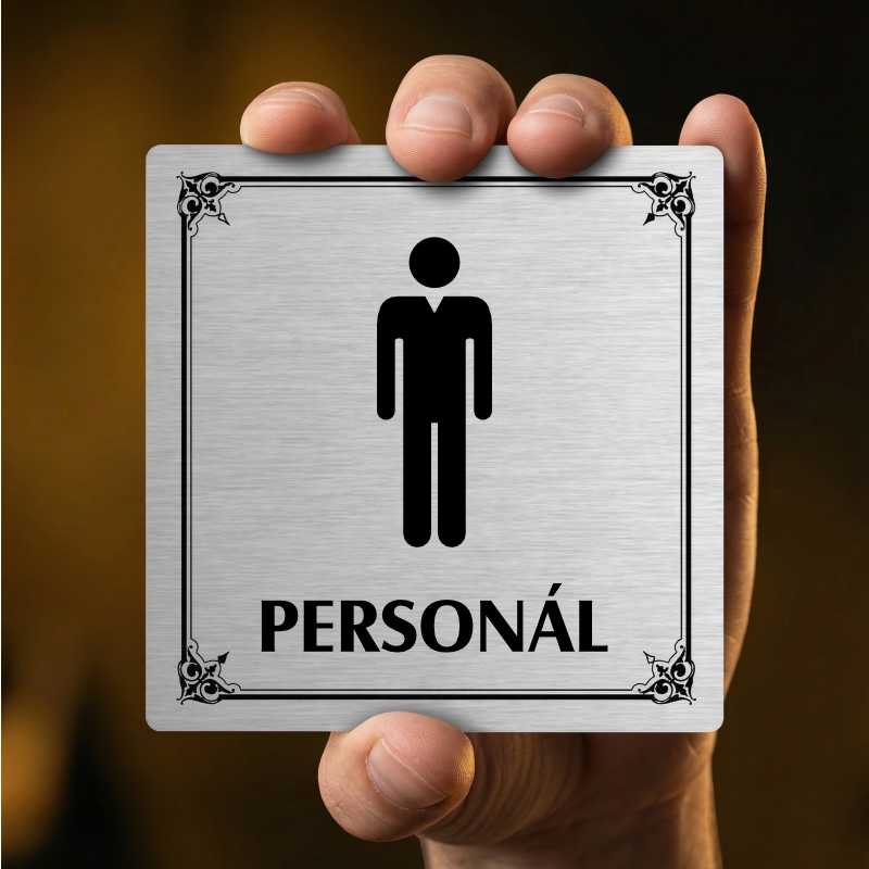 WC muži personál, 80x80mm, bílá, Utah